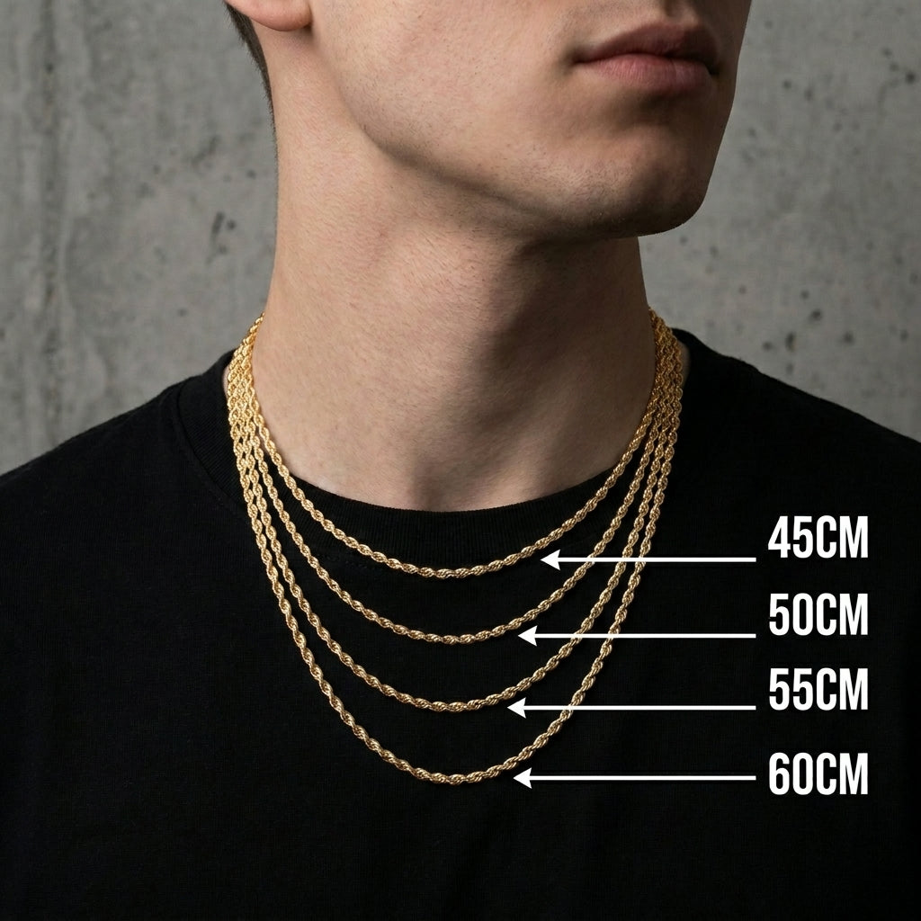 ŁAŃCUCH ROPE 4MM [GOLD]