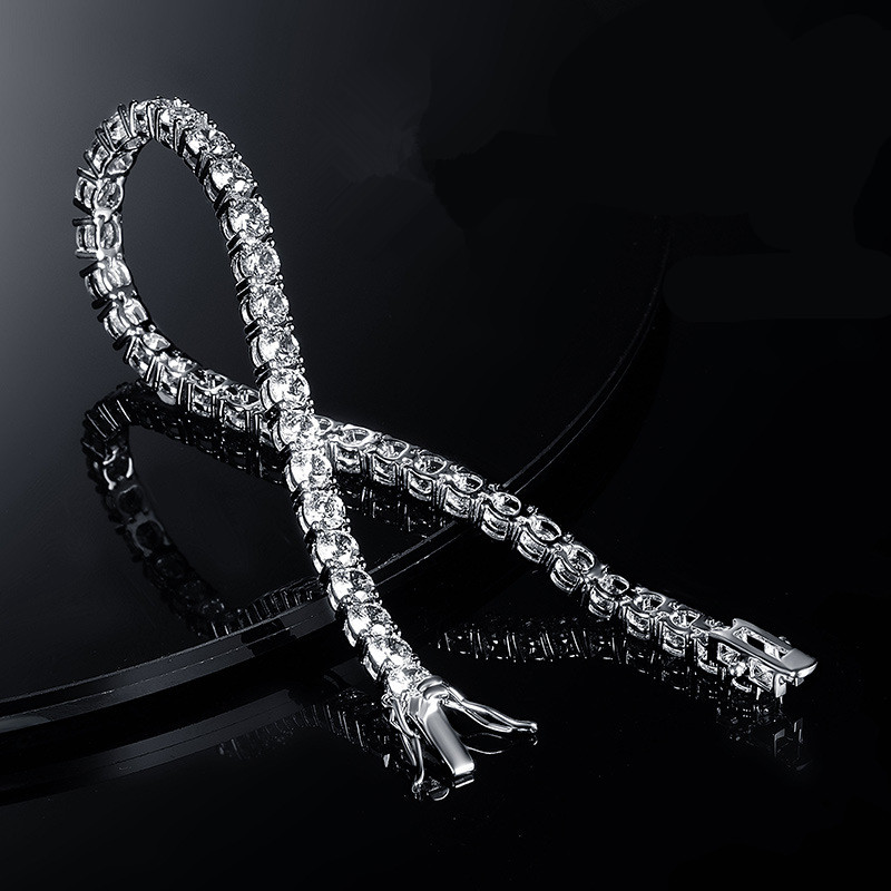 BRANSOLETKA TENNIS 4MM [SILVER]