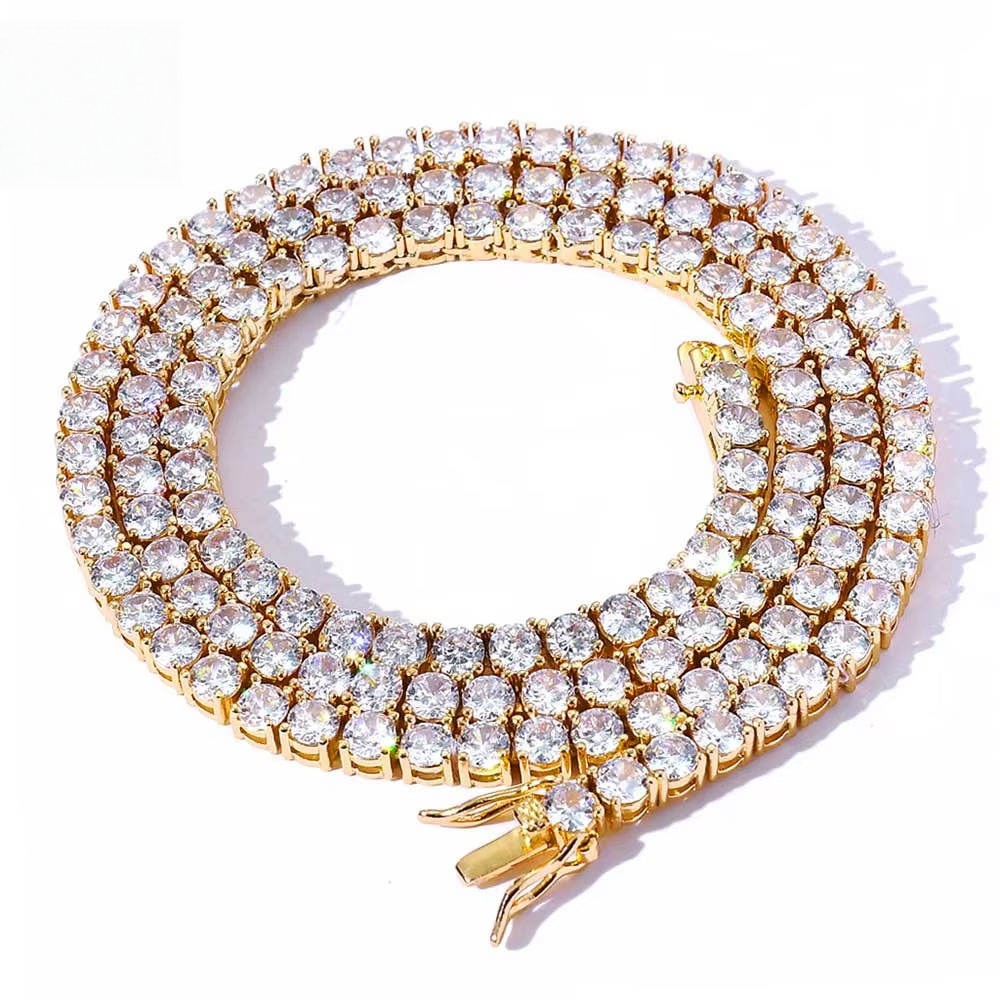 ŁAŃCUCH TENNIS 4MM [GOLD]