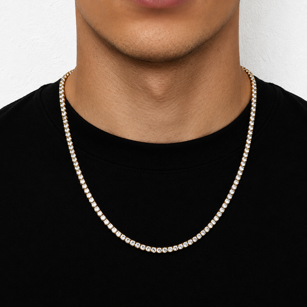 ŁAŃCUCH TENNIS 4MM [GOLD]
