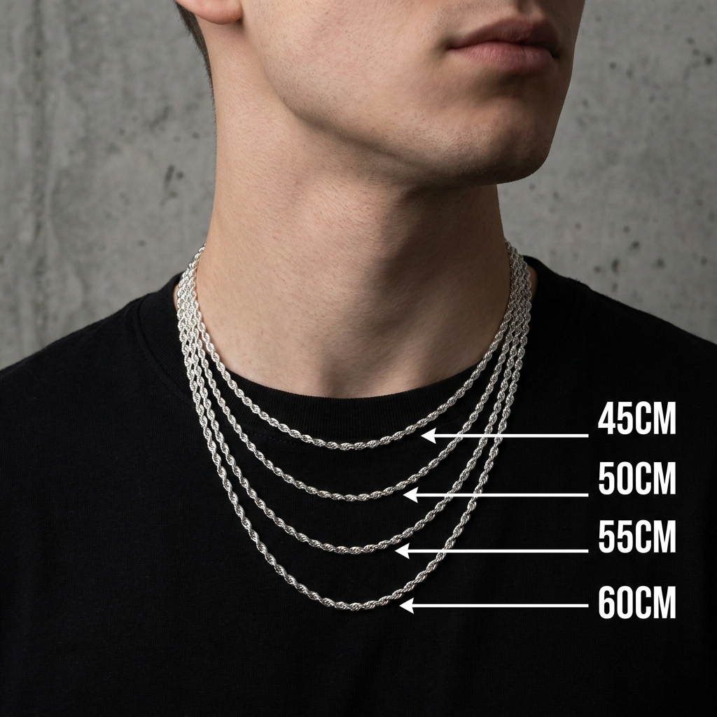 ŁAŃCUCH ROPE 4MM [SILVER]