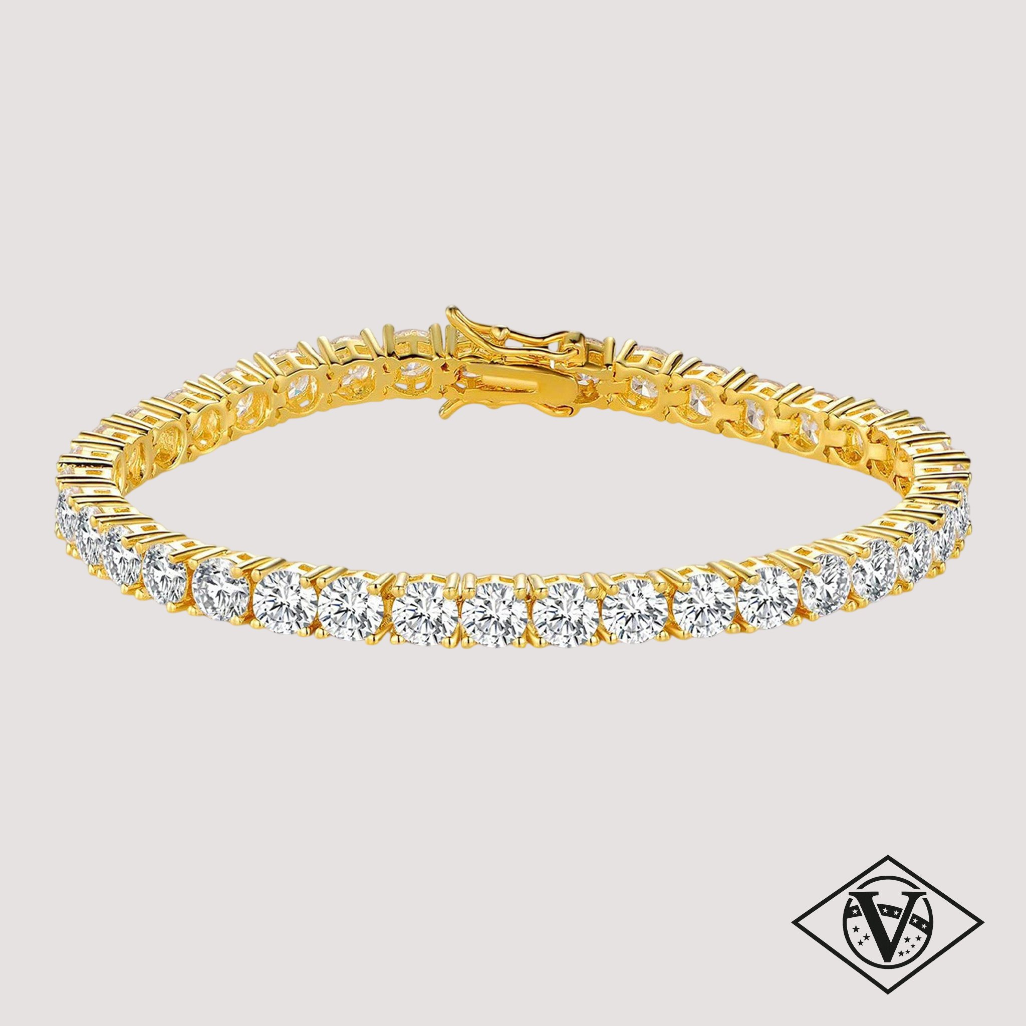 BRANSOLETKA TENNIS 4MM [GOLD]
